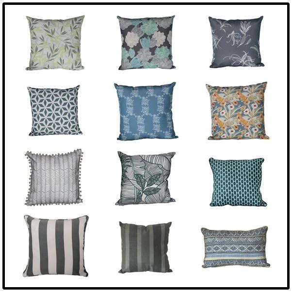 grey outdoor pillows
